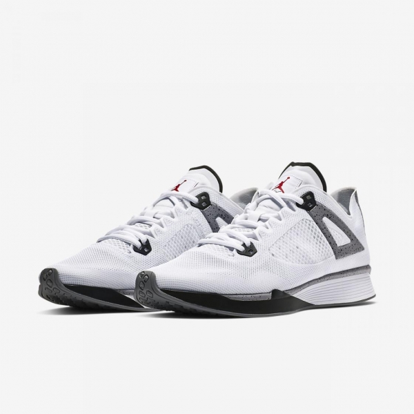Mens Jordan | Nike Jordan 89 Racer White/Cement Grey/Fire Red/Black — SVN  Raven